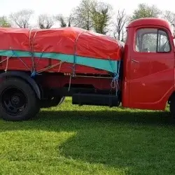 Vintage red truck is a pride of joy!