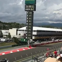 Enjoying a win by Hamilton at the Barcelona Grand Prix